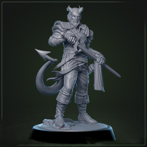 Tiefling Fighter Swashbuckler Rogue PC / NPC | 5 Sizes /Scales | D&D 5e Pathfinder