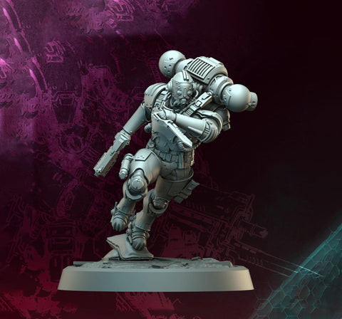 Sci-Fi Miniature Space Soldier Jumper Commando | 5 Sizes /Scales | Resin Mini | Shocktrooper TPG