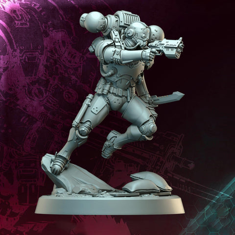 Sci-Fi Miniature Space Soldier Jumper Commando | 5 Sizes /Scales | Resin Mini | Shocktrooper TPG