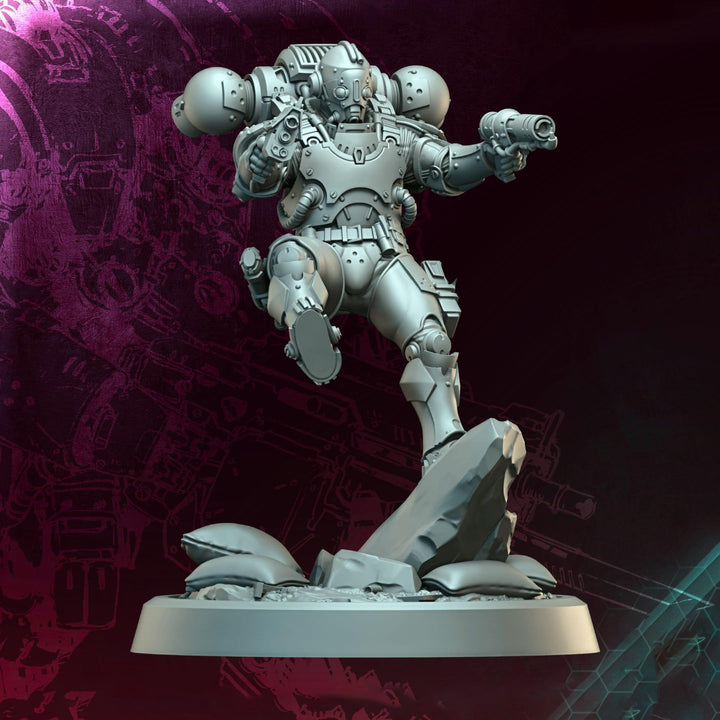 Sci-Fi Miniature Space Soldier Jumper Commando | 5 Sizes /Scales | Resin Mini | Shocktrooper TPG