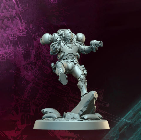 Sci-Fi Miniature Space Soldier Jumper Commando | 5 Sizes /Scales | Resin Mini | Shocktrooper TPG