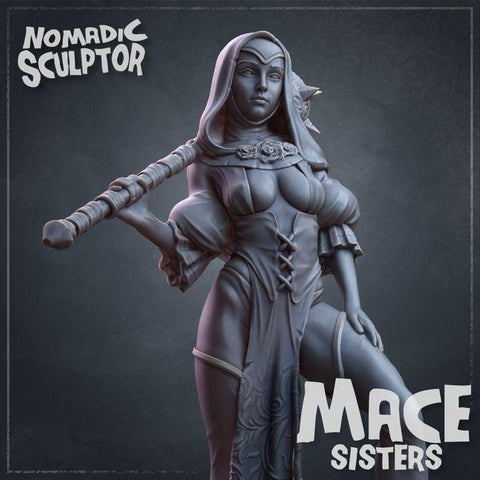 Human Female Cleric, Druid PC NPC | 5 Sizes/ Scales | D&D 5e Unpainted Miniature