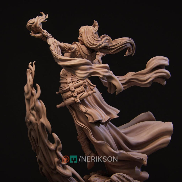 Human Female Sorcerer Warlock, Wizard PC /NPC Unpainted D&amp;D| 5 Sizes/Scales| Pathfinder