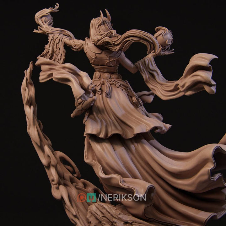 Human Female Sorcerer Warlock, Wizard PC /NPC Unpainted D&amp;D| 5 Sizes/Scales| Pathfinder