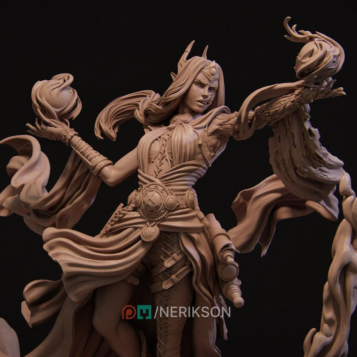 Human Female Sorcerer Warlock, Wizard PC /NPC Unpainted D&amp;D| 5 Sizes/Scales| Pathfinder