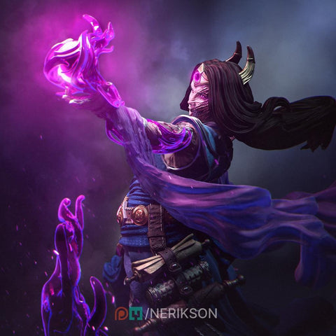 Human Female Sorcerer Warlock, Wizard PC /NPC Unpainted D&D| 5 Sizes/Scales| Pathfinder