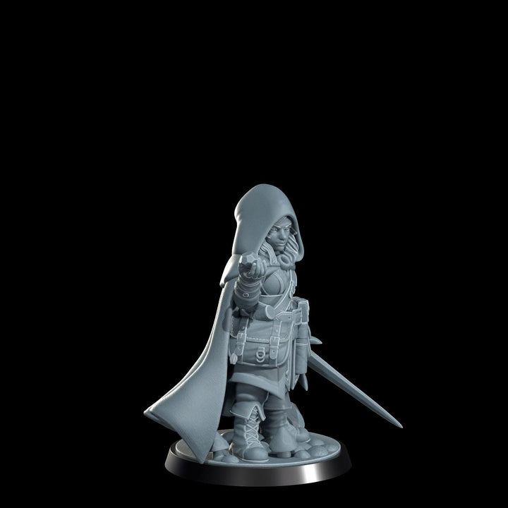 Female Halfling Rogue, Gnome Thief PC NPC | Resin Miniature | Dungeons &amp; Dragons | 5 Sizes /Scales