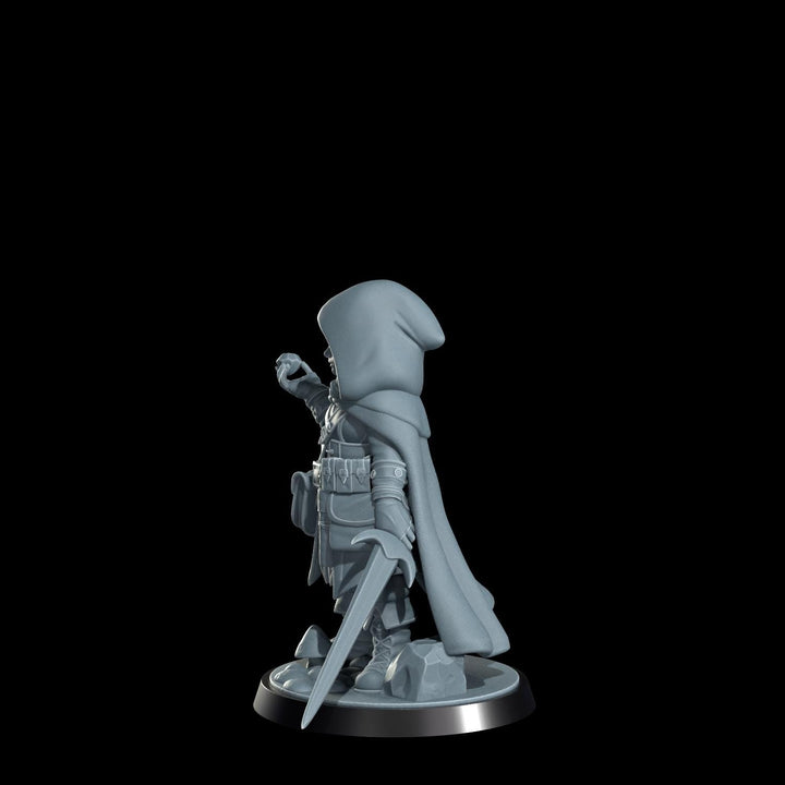 Female Halfling Rogue, Gnome Thief PC NPC | Resin Miniature | Dungeons &amp; Dragons | 5 Sizes /Scales