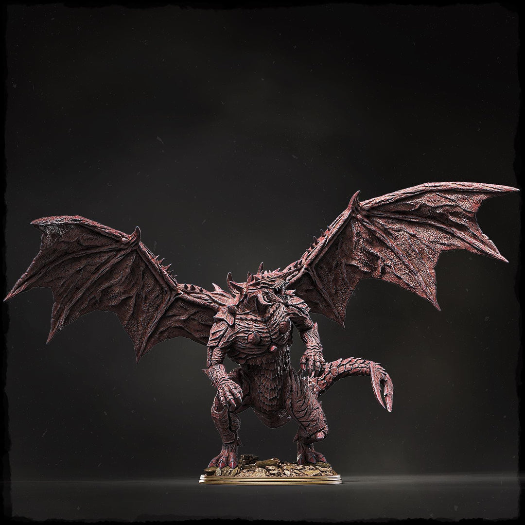 Winged Behemoth, Tarrasque (4 sizes) D&amp;D Miniature | 125mm Height | Resin Statue | Figurine