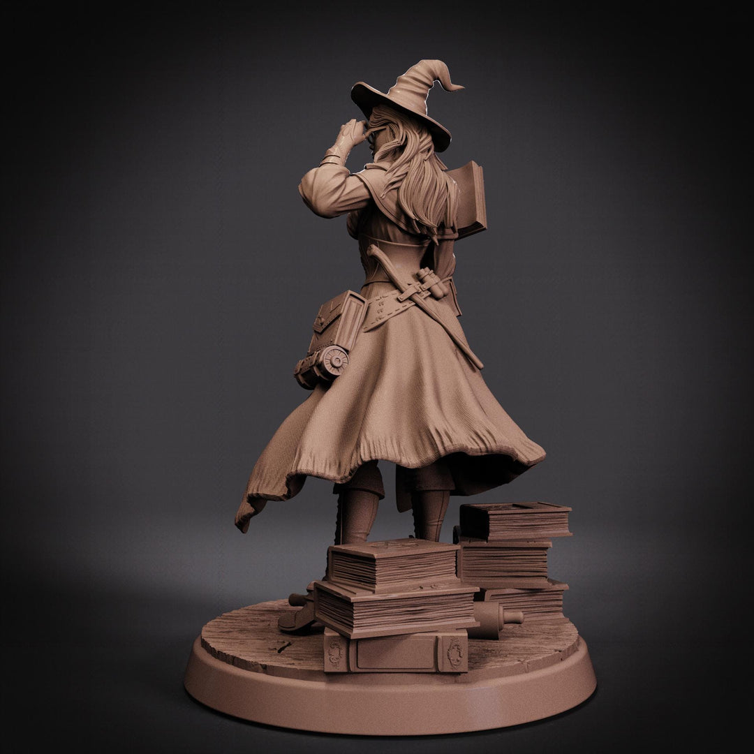 Female Wizard Miniature | Diviner Mage | PaintedOrNot Original Design | 28mm 32mm 54mm 75mm 100mm