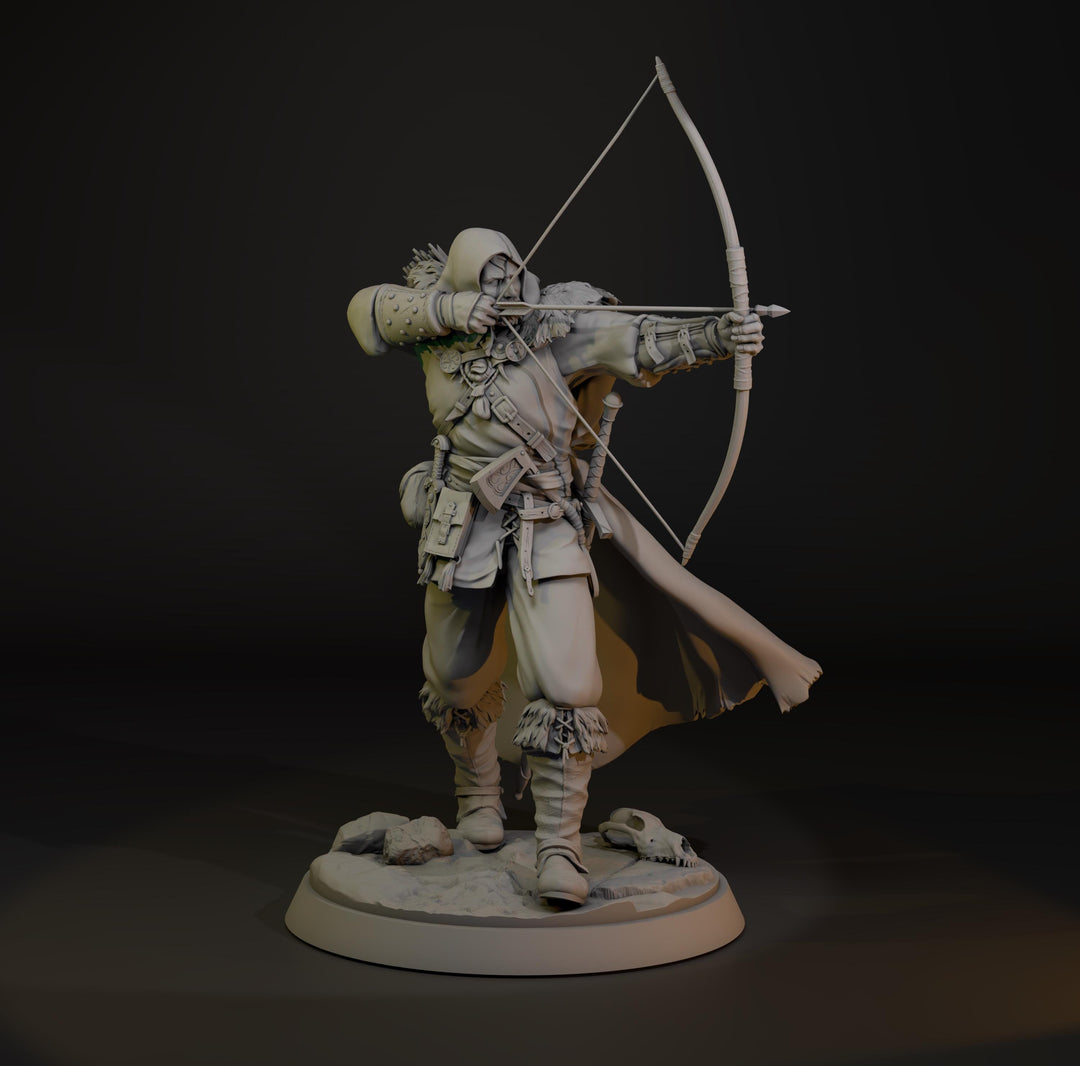 Human Ranger Fighter Shooting Bow, Paintedornot Original Design Unpainted Mini | 5 Sizes /Scales