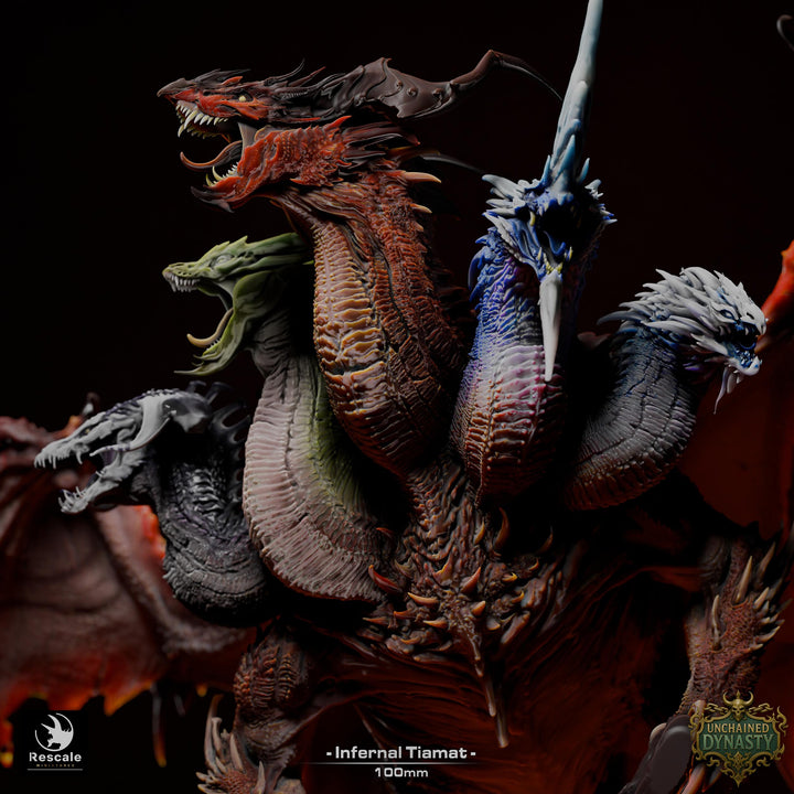 Tiamat God Dragon Queen of Chaos (3 sizes) D&amp;D Miniature | 415mm Wing Span,333mm Height |Figurine