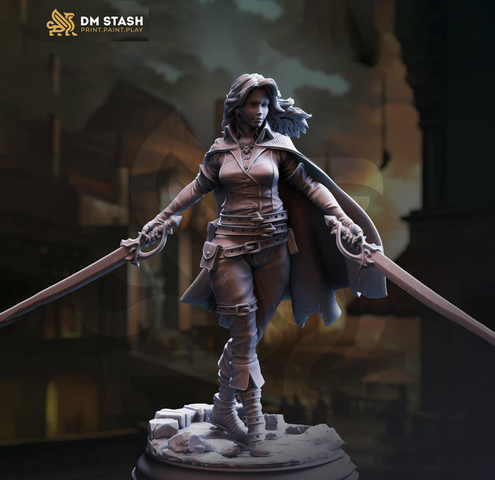 Human Female Rogue, Duelist, Thief, Swashbuckler | 5 Sizes /Scale Resin Mini | D&amp;D