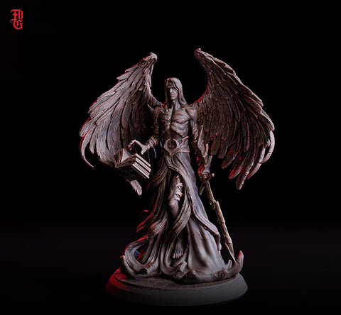 Celestial Angel Commander | 28mm,32mm,54mm,75mm,100mm Scale Resin | Unpainted Miniature| D&D