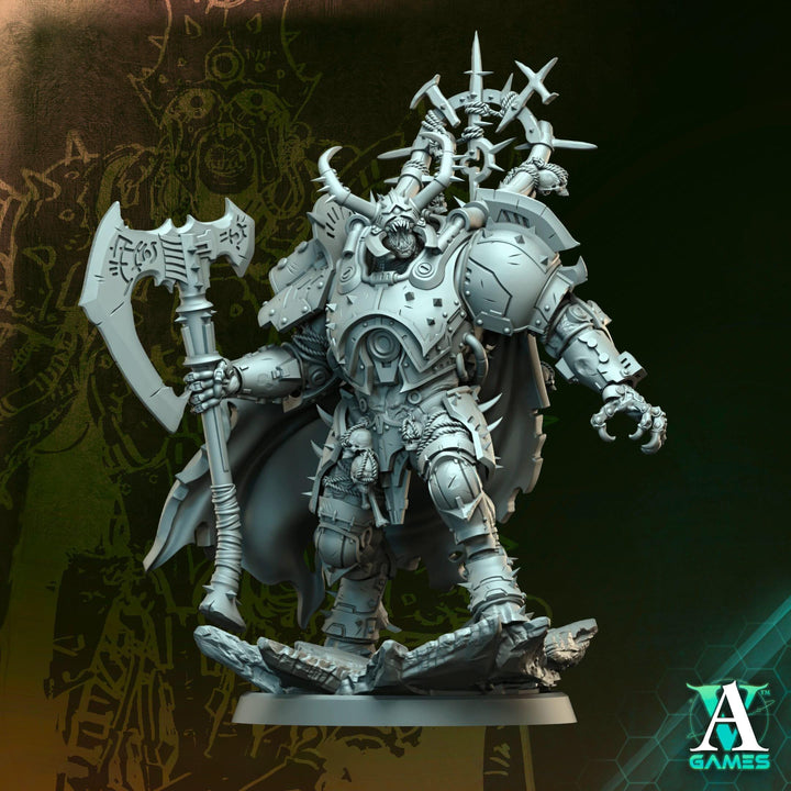 Sci-fi Hell Prince Armored Demon General Unpainted Miniature 5 Scales Infernal Tabletop RPG Mini