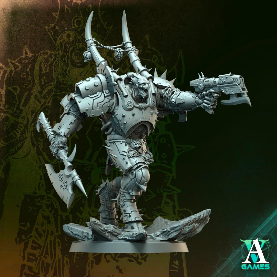 Void-Crusher Heavy Armored Hulk | Grimdark Sci-Fi Soldier | 5 Scales | Unpainted or Primed
