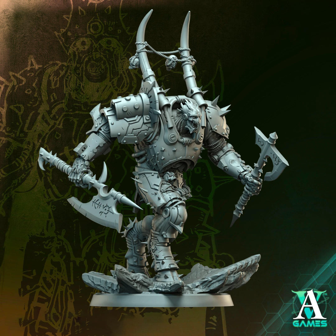 Void-Crusher Heavy Armored Hulk | Grimdark Sci-Fi Soldier | 5 Scales | Unpainted or Primed