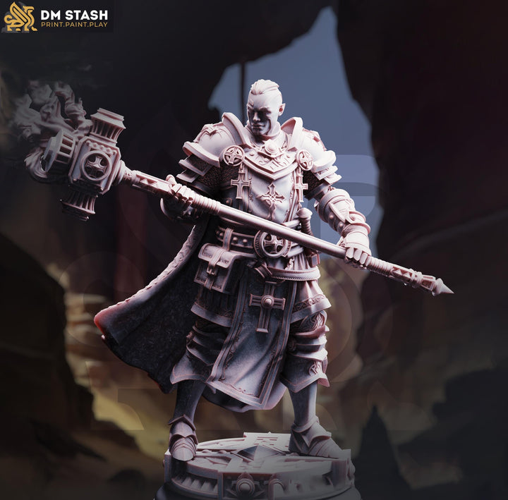 Heavy Plate Battle-Priest Harbinger | War Cleric Paladin | 5 Scales | DnD 5e Unpainted Resin