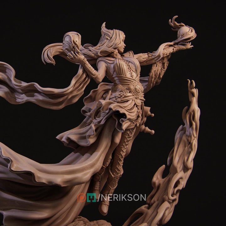 Human Female Sorcerer Warlock, Wizard PC /NPC Unpainted D&amp;D| 5 Sizes/Scales| Pathfinder
