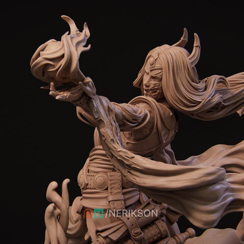 Human Female Sorcerer Warlock, Wizard PC /NPC Unpainted D&D| 5 Sizes/Scales| Pathfinder