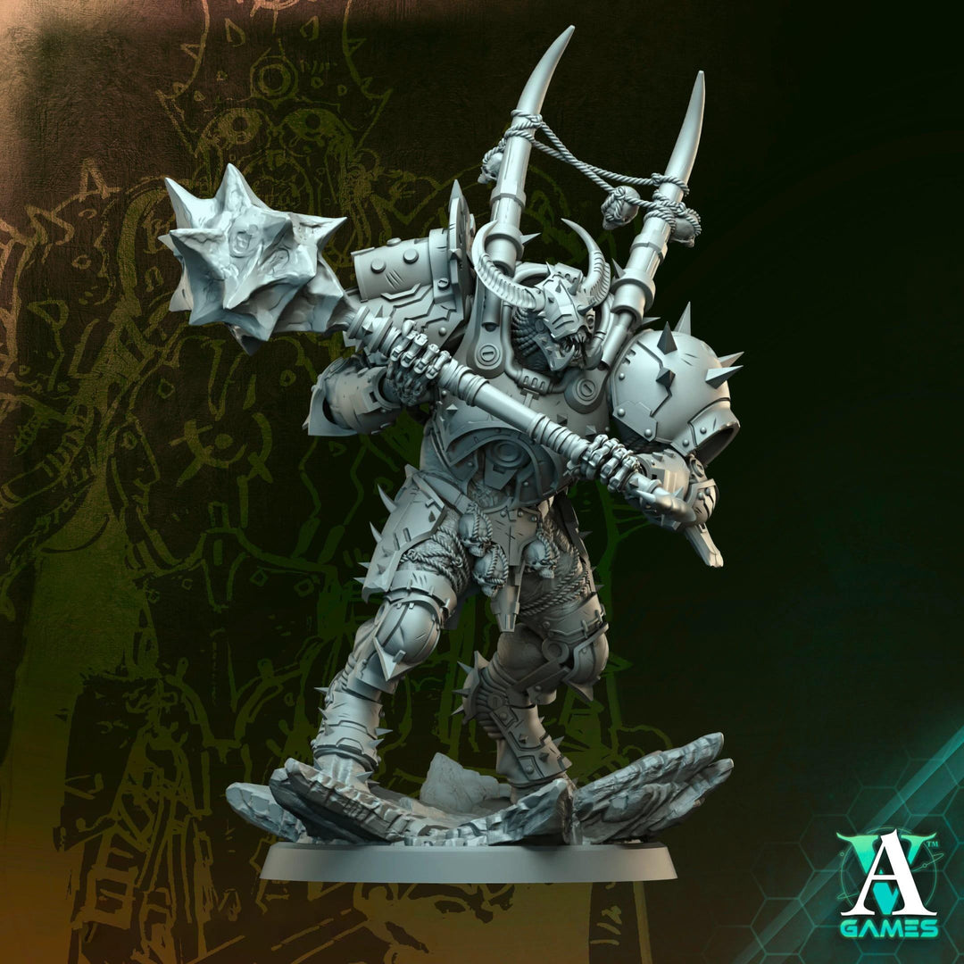 Void-Crusher Heavy Armored Hulk | Grimdark Sci-Fi Soldier | 5 Scales | Unpainted or Primed