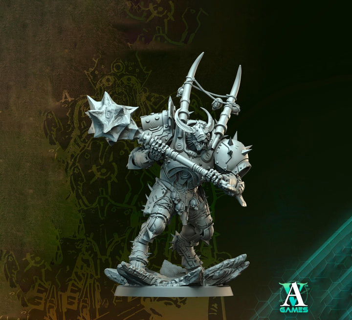Void-Crusher Heavy Armored Hulk | Grimdark Sci-Fi Soldier | 5 Scales | Unpainted or Primed