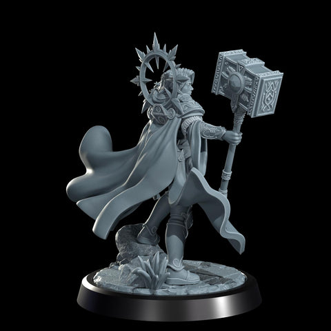 Female Cleric Light Domain, Paladin Miniature | 5 Sizes /Scales | Dungeons and Dragons Pathfinder