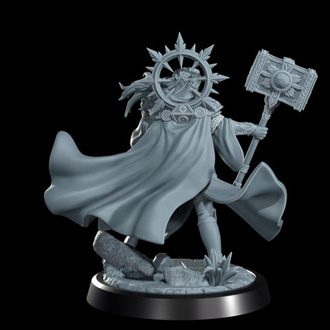 Female Cleric Light Domain, Paladin Miniature | 5 Sizes /Scales | Dungeons and Dragons Pathfinder