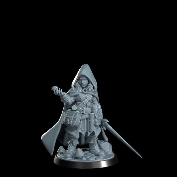 Female Halfling Rogue, Gnome Thief PC NPC | Resin Miniature | Dungeons &amp; Dragons | 5 Sizes /Scales