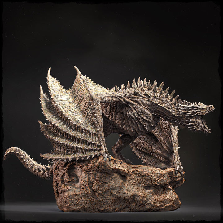 Elder Wyvern (4 sizes) D&amp;D 5e Unpainted Miniature | 250mm Long, 280mm Wing Span | Resin Dragon Statue