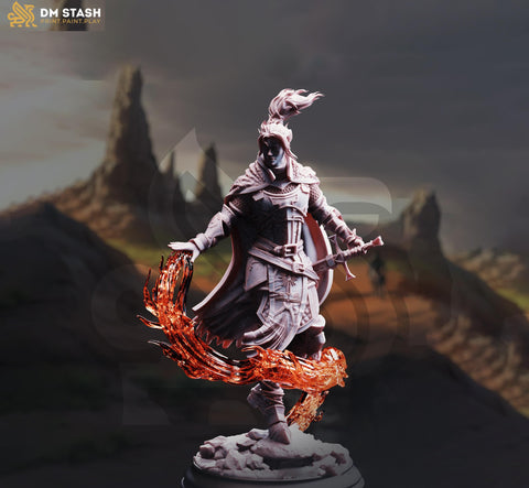 Human Male Eldritch Knight Fighter Warlock | 5 Sizes /Scales | Dungeons and Dragons | Pathfinder