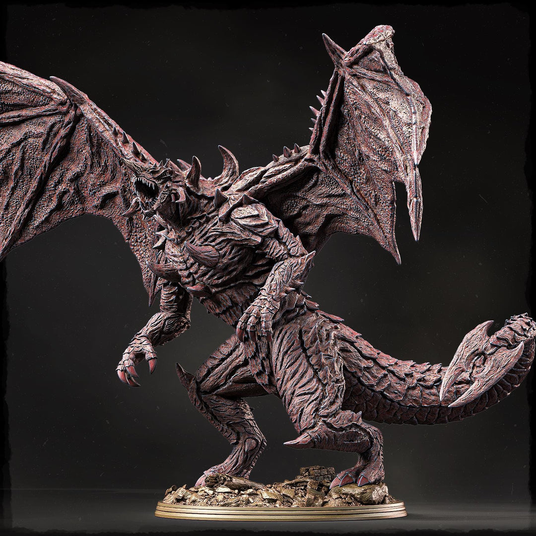 Winged Behemoth, Tarrasque (4 sizes) D&amp;D Miniature | 125mm Height | Resin Statue | Figurine
