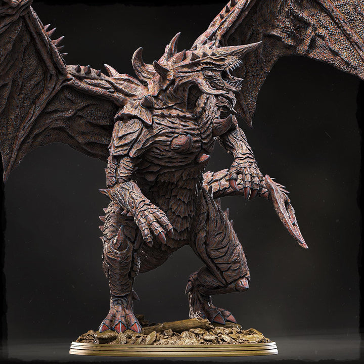 Winged Behemoth, Tarrasque (4 sizes) D&amp;D Miniature | 125mm Height | Resin Statue | Figurine