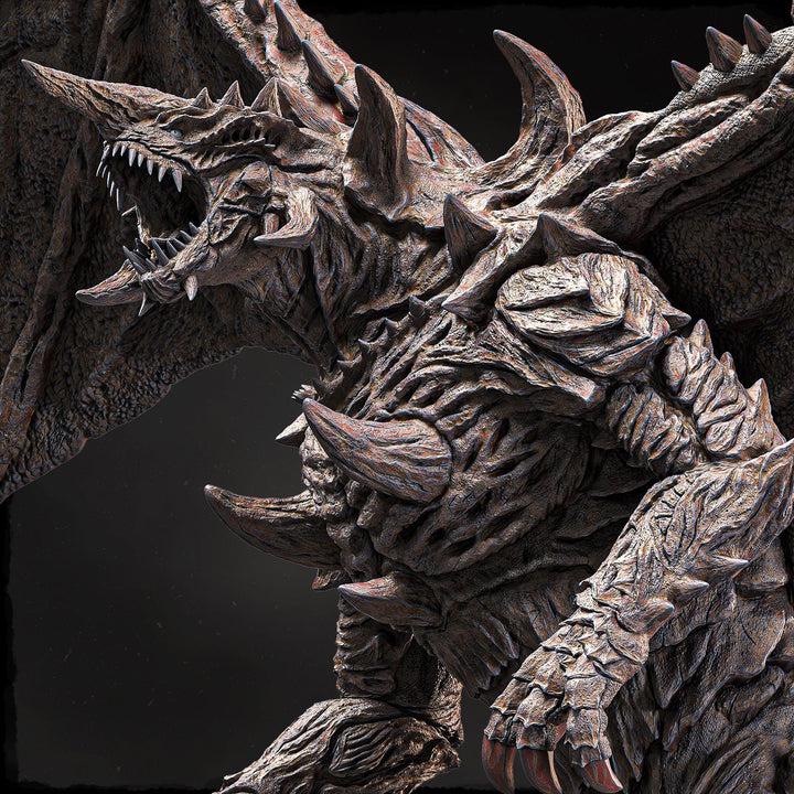 Winged Behemoth, Tarrasque (4 sizes) D&amp;D Miniature | 125mm Height | Resin Statue | Figurine