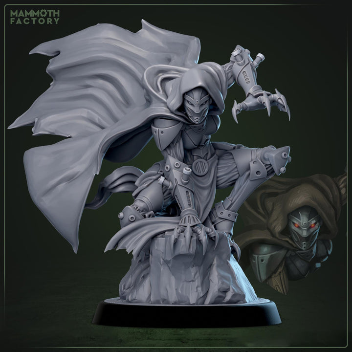 Construct Rogue Assassin Monk Way of Shadow Ninja | 5 Scales | Unpainted Resin D&amp;D Mini