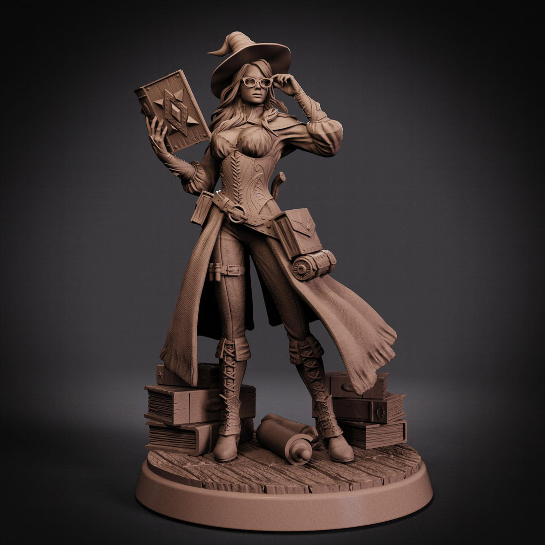 Witch Wizard Miniature STL | Arcelin Hat Pose | Digital Download