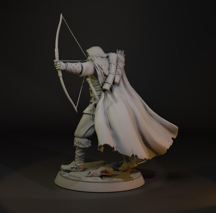 Human Ranger Fighter Shooting Bow, Paintedornot Original Design Unpainted Mini | 5 Sizes /Scales