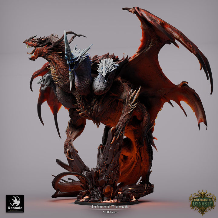 Tiamat God Dragon Queen of Chaos (3 sizes) D&amp;D Miniature | 415mm Wing Span,333mm Height |Figurine