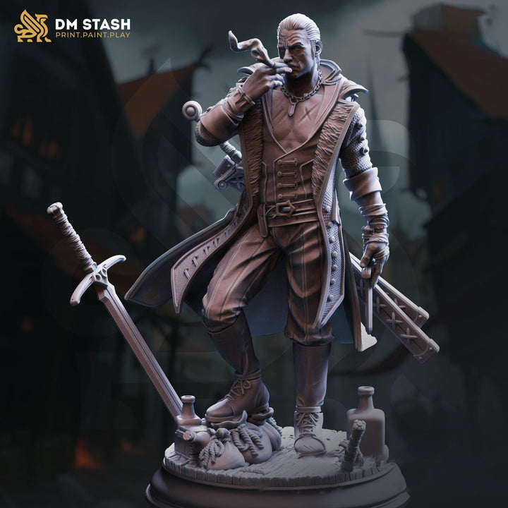 Warlock Hexblade, Rogue, Thief, Ranger PC / NPC | 5 Sizes /Scales | Mini -D&amp;D Pathfinder Figurine