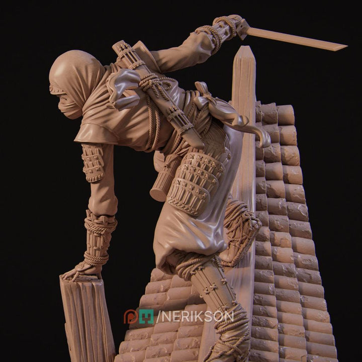 Female Ninja Rogue Shadow Monk Miniature | Head Variants | 5 Scales | Unpainted D&amp;D 5e