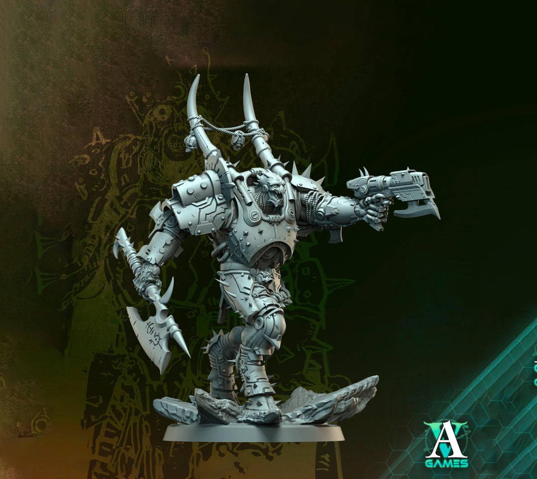 Void-Crusher Heavy Armored Hulk | Grimdark Sci-Fi Soldier | 5 Scales | Unpainted or Primed