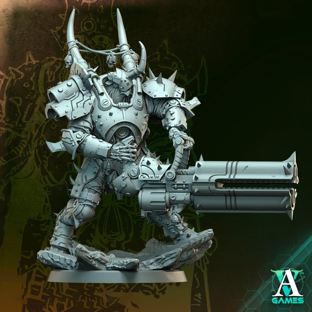 Void-Crusher Heavy Armored Hulk | Grimdark Sci-Fi Soldier | 5 Scales | Unpainted or Primed