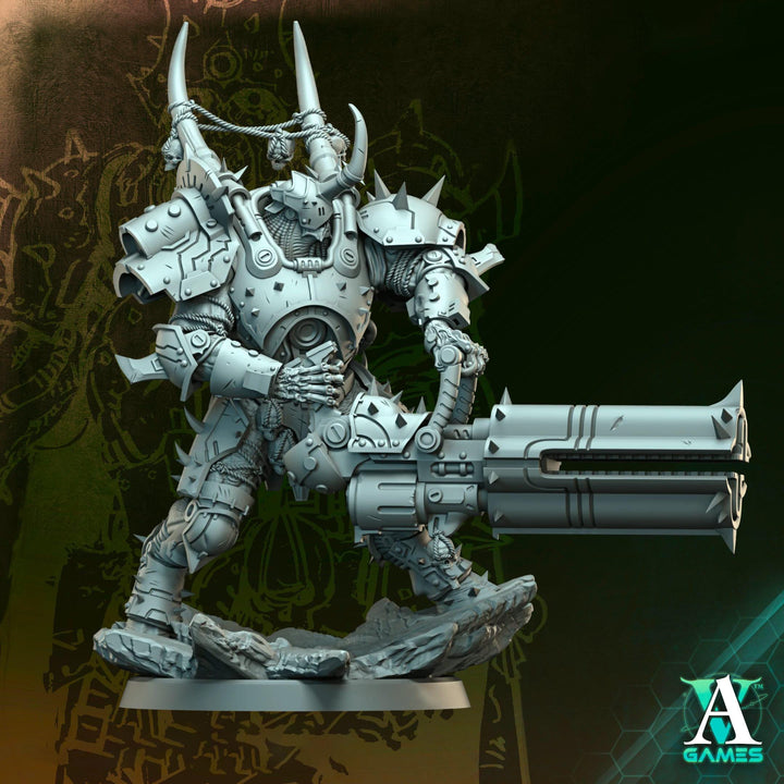 Void-Crusher Heavy Armored Hulk | Grimdark Sci-Fi Soldier | 5 Scales | Unpainted or Primed