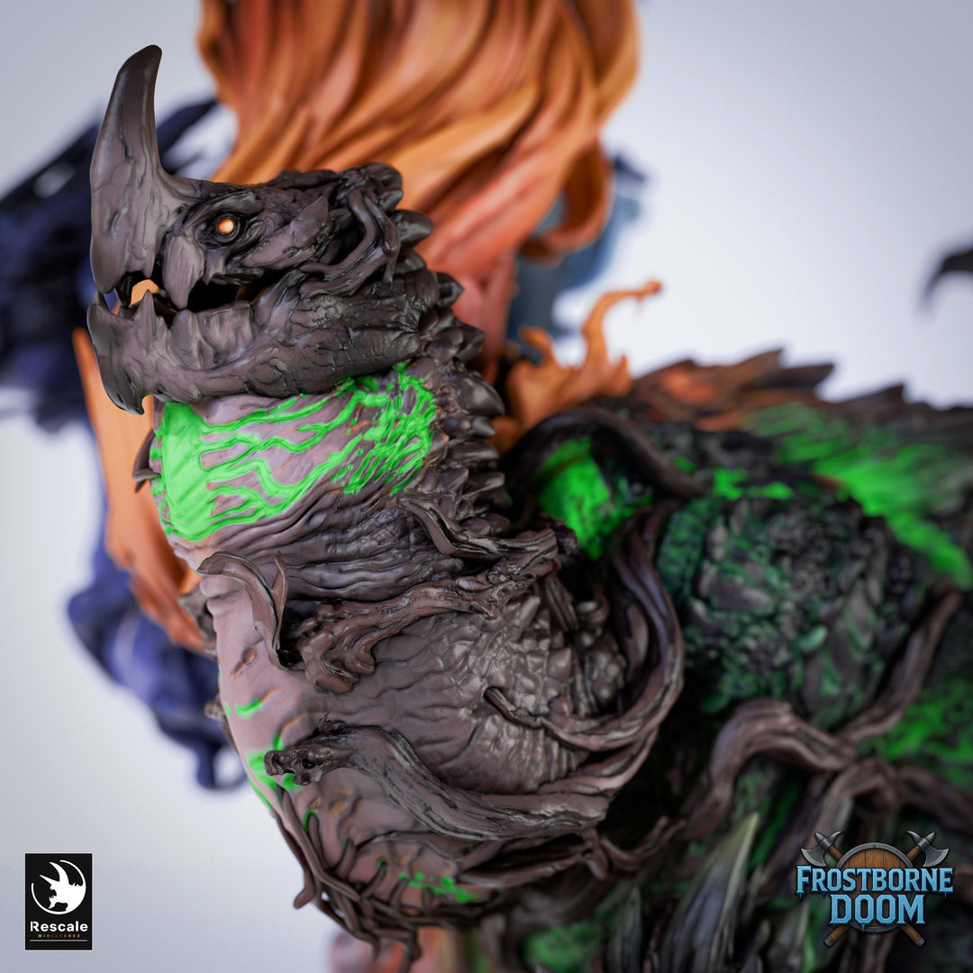 Ancient Elemental Dragon Greatwyrm Miniature Unpainted Resin D&amp;D 5e 2024 Pathfinder 5 Scales Boss