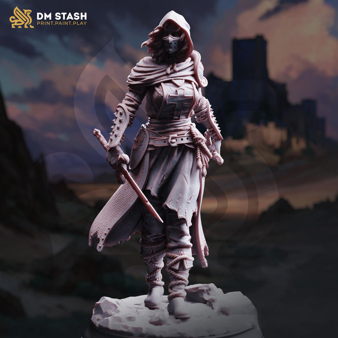 Female Rogue Assassin Phantom Soulknife | D&amp;D 5e Hero | 5 Scales | Unpainted
