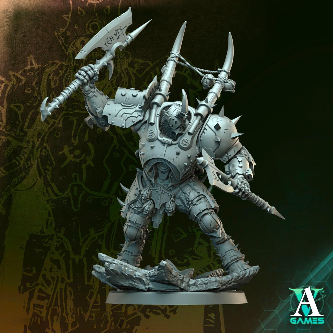Void-Crusher Heavy Armored Hulk | Grimdark Sci-Fi Soldier | 5 Scales | Unpainted or Primed