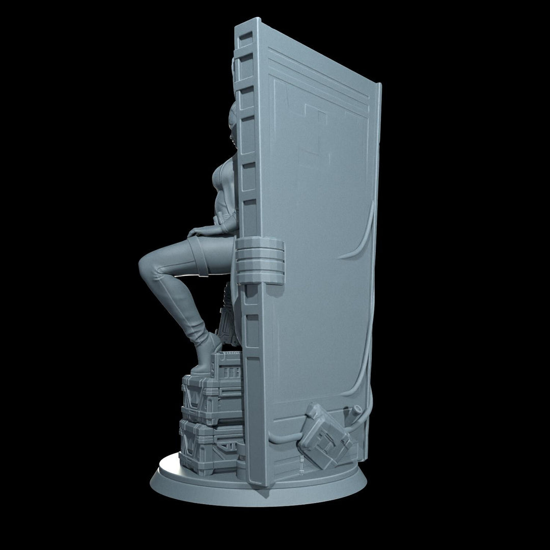 Cyber Stealth Operative Female Soldier Mini Sci-Fi Starfinder Topless Nude NSFW Model