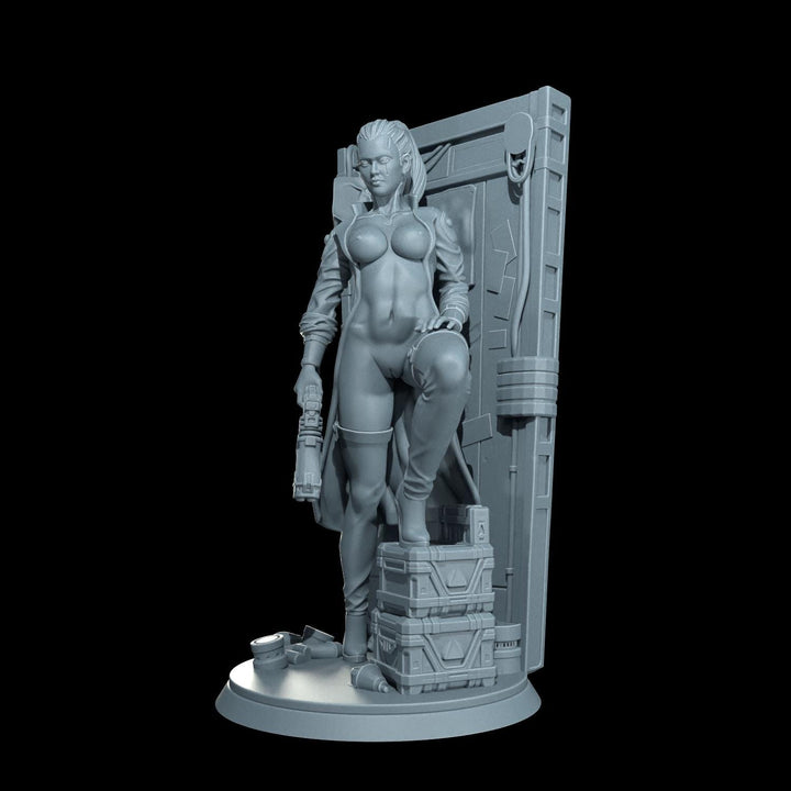 Cyber Stealth Operative Female Soldier Mini Sci-Fi Starfinder Topless Nude NSFW Model