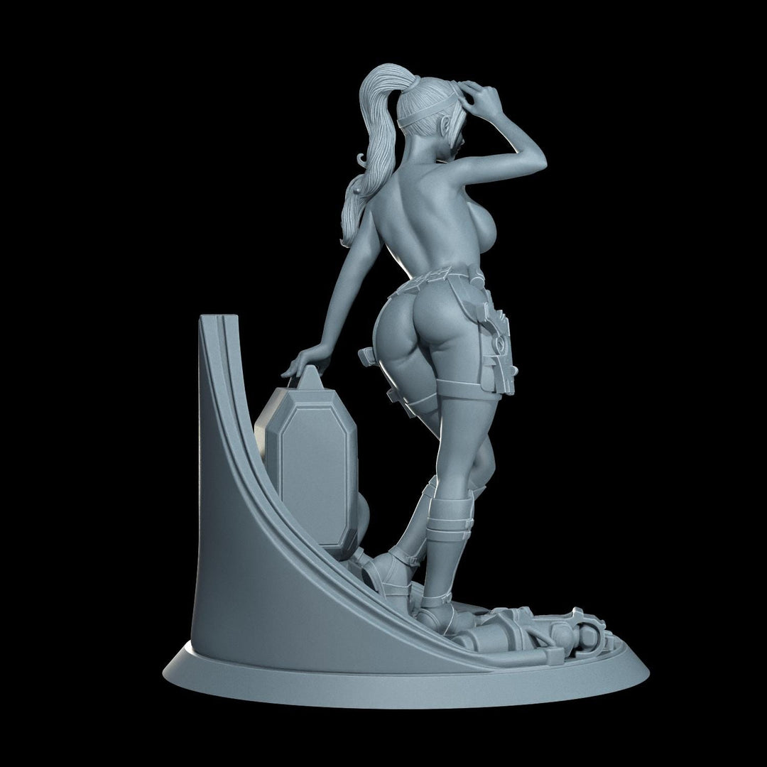 Cyber Stealth Engineer Female Soldier Mini Sci-Fi 5e Starfinder Topless Nude Uncensored Model