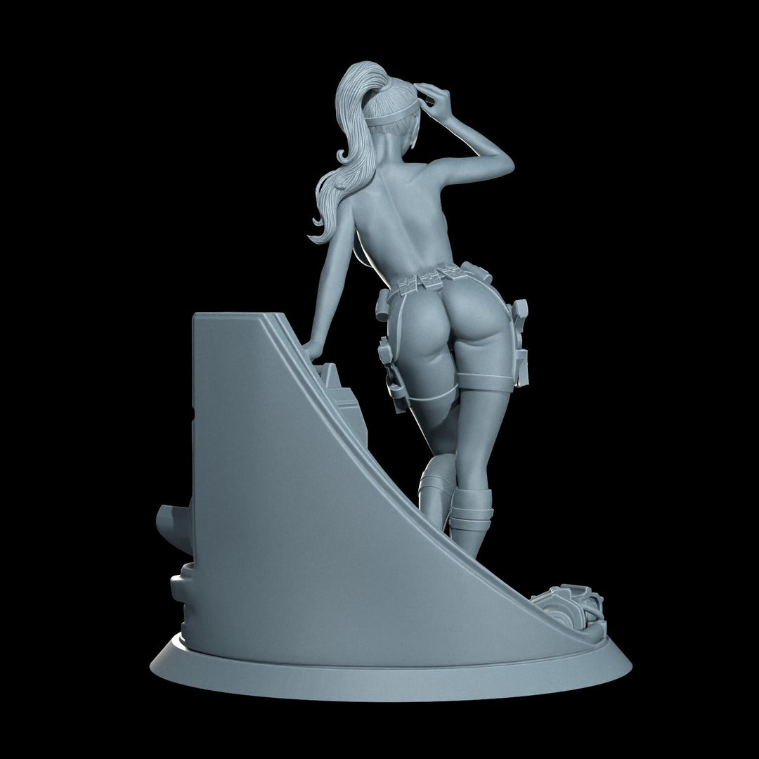 Cyber Stealth Engineer Female Soldier Mini Sci-Fi 5e Starfinder Topless Nude Uncensored Model